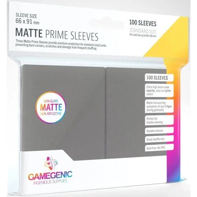 Gamegenic Dunkelgraue Matte Kartenhüllen - Standardgröße Schutzumschläge Gamegenic Dunkelgraue Matte Kartenhüllen - Standardgröße Schutzumschläge