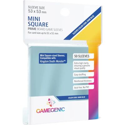 Gamegenic Dunkelblau Mini-Quadrat Sleeves - Brettspielzubehör Gamegenic Dunkelblau Mini-Quadrat Sleeves - Brettspielzubehör