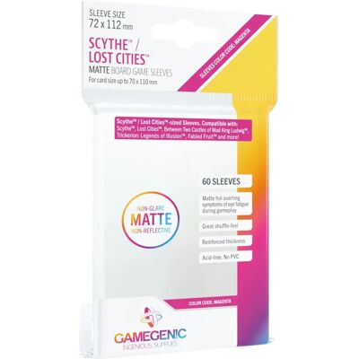 Manchons mats pour jeux de société - 72x112mm - 60 unités Manchons mats pour jeux de société - 72x112mm - 60 unités