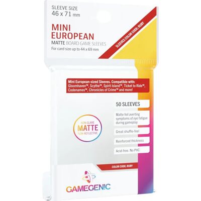 Game Genic MINI EUROPEAN Matteschutzhüllen - Spielkartenschutz Game Genic MINI EUROPEAN Matteschutzhüllen - Spielkartenschutz