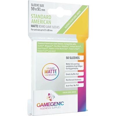 Game Genic Standard Amerikanische Matteschutzhüllen - 59mm x 91mm Game Genic Standard Amerikanische Matteschutzhüllen - 59mm x 91mm