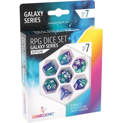 Gamegenic Galaxy Serie Neptune Rollenspiel Würfelset - Blau/Lila Gamegenic Galaxy Serie Neptune Rollenspiel Würfelset - Blau/Lila