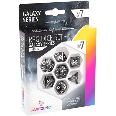 Gamegenic Galaxy Series - Moon - Würfelset für Rollenspiele - 7 Stk Gamegenic Galaxy Series - Moon - Würfelset für Rollenspiele - 7 Stk
