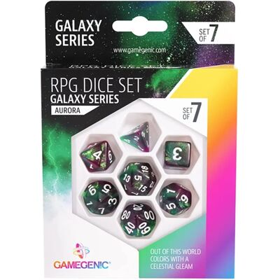 Gamegenic Aurora Rollenspiele Würfel-Set - Galaxie Serie 7 Stück Gamegenic Aurora Rollenspiele Würfel-Set - Galaxie Serie 7 Stück