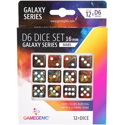 Gamegenic Galaxy Series - Mars Würfelset - 16mm Gamegenic Galaxy Series - Mars Würfelset - 16mm