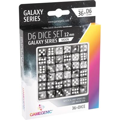 Gamegenic Mond Galaxy Würfelset - 36 D6 12mm Rollenspiel Zubehör Gamegenic Mond Galaxy Würfelset - 36 D6 12mm Rollenspiel Zubehör
