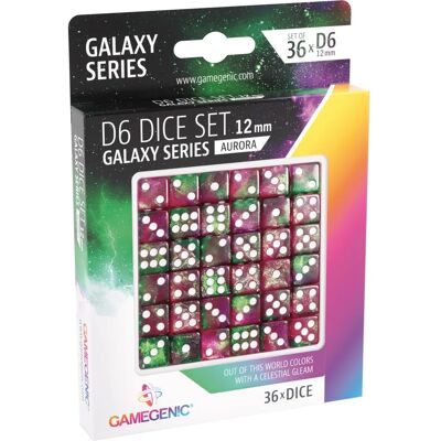 Gamegenic Aurora Galaxy Dice Set - 12mm, 36 pcs - Role Playing Accessories Gamegenic Aurora Galaxy Dice Set - 12mm, 36 pcs - Role Playing Accessories