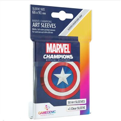 Fantasy Flight Games Marvel Champions Art Sleeves - Captain America - 50 Stück Fantasy Flight Games Marvel Champions Art Sleeves - Captain America - 50 Stück