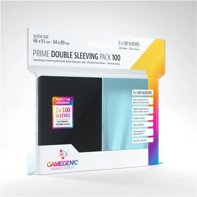 Gamegenic Prime Double Sleeving Pack - Kartenschutzhüllen 100 Stück Gamegenic Prime Double Sleeving Pack - Kartenschutzhüllen 100 Stück