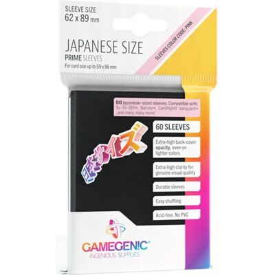 Gamegenic Premium Japanische Kartenhüllen - 62x89mm - Schwarz Gamegenic Premium Japanische Kartenhüllen - 62x89mm - Schwarz