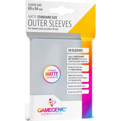 Gamegenic Matte Standard Size Card Sleeves - 50 Pack Gamegenic Matte Standard Size Card Sleeves - 50 Pack