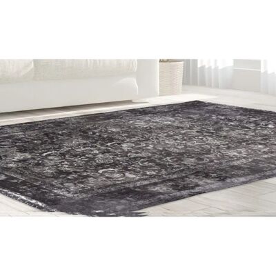 Calo-Deluxe Vintage-Teppich - 140x200 cm, 9 mm, Grau - Wohnzimmer & Esszimmer Calo-Deluxe Vintage-Teppich - 140x200 cm, 9 mm, Grau - Wohnzimmer & Esszimmer