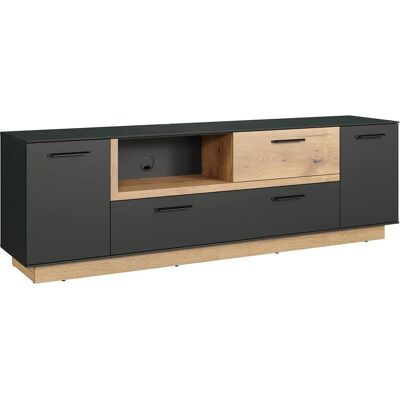 Synnax TV-Lowboard in Grau und Eiche - TV Lowboard Synnax TV-Lowboard in Grau und Eiche - TV Lowboard