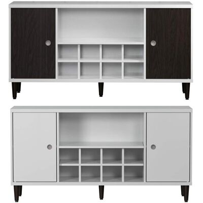Hvitt & Wenge Modulært Sideboard - Moderne Oppbevaringsmøbel Hvitt & Wenge Modulært Sideboard - Moderne Oppbevaringsmøbel