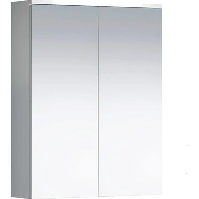Armoire Miroir Welltime Prag - 2 Portes, 2 Étagères, Blanc Armoire Miroir Welltime Prag - 2 Portes, 2 Étagères, Blanc