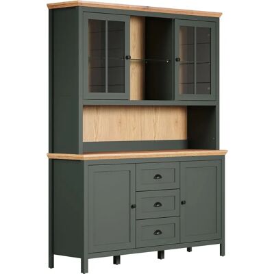 trendteam Stanton Buffetschrank - Grün mit LED - 146x198 cm trendteam Stanton Buffetschrank - Grün mit LED - 146x198 cm