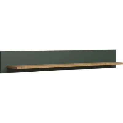 Étagère murale Stanton en vert foncé et chêne - 156x22x22 cm Étagère murale Stanton en vert foncé et chêne - 156x22x22 cm