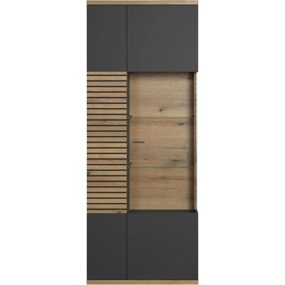 Trendteam Norris Grau Eiche Vitrine - Wohnzimmer & Esszimmer Trendteam Norris Grau Eiche Vitrine - Wohnzimmer & Esszimmer