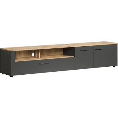 trendteam Esteban Meuble TV gris et Eiche - TV Lowboard - Publicité trendteam Esteban Meuble TV gris et Eiche - TV Lowboard - Publicité