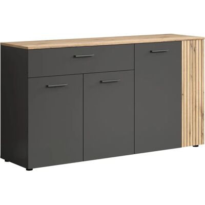 Buffet Esteban - Gris et Chêne - 150cm - Publicité Buffet Esteban - Gris et Chêne - 150cm - Publicité