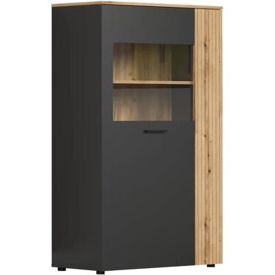 Trendteam Highboard Esteban - Grau & Eiche - Moderner Schrank Trendteam Highboard Esteban - Grau & Eiche - Moderner Schrank