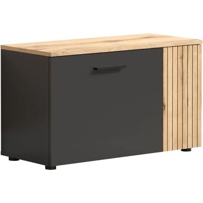 Trendteam Esteban 80cm Grau/Eiche Garderobe Sitzbank Trendteam Esteban 80cm Grau/Eiche Garderobe Sitzbank