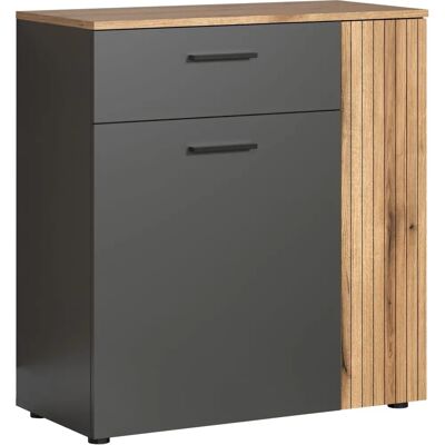 trendteam Esteban Dressoir - Modern, Grijs/Eiken, 80cm trendteam Esteban Dressoir - Modern, Grijs/Eiken, 80cm