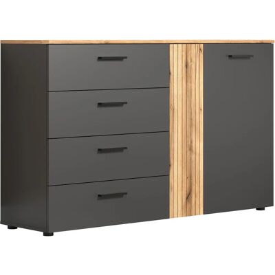 Buffet Esteban de Trendteam en gris et chêne Buffet Esteban de Trendteam en gris et chêne