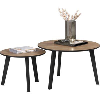 trendteam Eik og svart - Sofabordsett trendteam Eik og svart - Sofabordsett