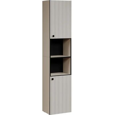 Purebliss Grijze Badkamerkast met 2 deuren 2 planken - Badmeubel Purebliss Grijze Badkamerkast met 2 deuren 2 planken - Badmeubel