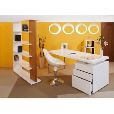 SALESFEVER Weiß 140x70cm Schreibtisch mit Soft-Close Schubladen - Schreibtisch SALESFEVER Weiß 140x70cm Schreibtisch mit Soft-Close Schubladen - Schreibtisch