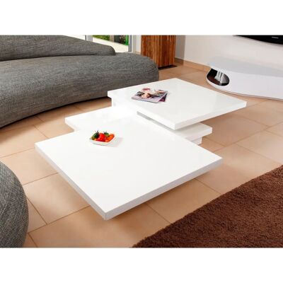 SALESFEVER Weißer rechteckiger Couchtisch - Couchtisch SALESFEVER Weißer rechteckiger Couchtisch - Couchtisch