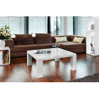 SalesFever Weißer MDF Couchtisch - Modernes Rechteckiges Design SalesFever Weißer MDF Couchtisch - Modernes Rechteckiges Design