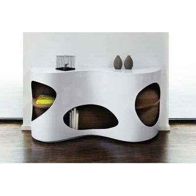 Braun Sideboard - Weiß/Walnuss - Modern MDF-Aufbewahrung - Made in Germany Braun Sideboard - Weiß/Walnuss - Modern MDF-Aufbewahrung - Made in Germany