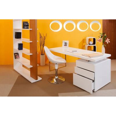SALESFEVER Schreibtisch 160x70cm Weiß/Chrom - Schreibtisch SALESFEVER Schreibtisch 160x70cm Weiß/Chrom - Schreibtisch