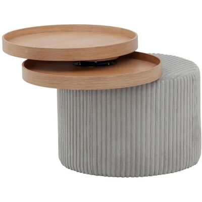 SALESFEVER Beistelltisch - Rund, Stoff, MDF, 50x50x45cm SALESFEVER Beistelltisch - Rund, Stoff, MDF, 50x50x45cm