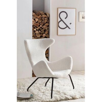 SALESFEVER Weiß TeddyFell Relaxsessel - Sessel SALESFEVER Weiß TeddyFell Relaxsessel - Sessel
