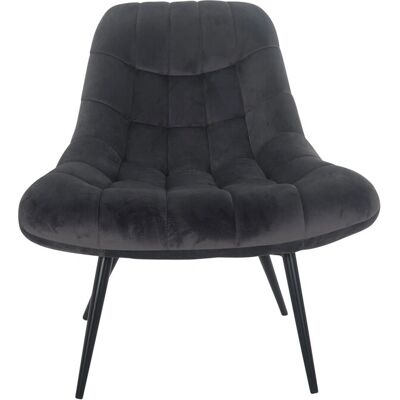 SALESFEVER - Relaxsessel - Grau Velvet - Skandinavischer Stil SALESFEVER - Relaxsessel - Grau Velvet - Skandinavischer Stil