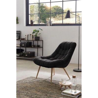 SALESFEVER Relaxsessel - Lounge, Samt, Metallbeine - 76cm B SALESFEVER Relaxsessel - Lounge, Samt, Metallbeine - 76cm B