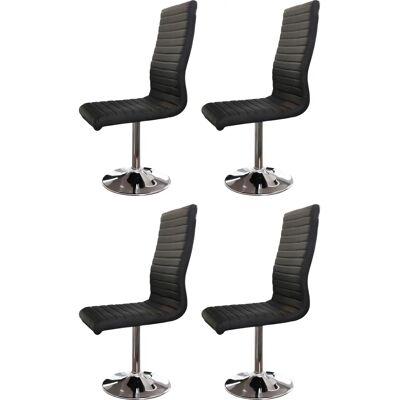 SalesFever Schwarze Essgruppe - 4 Stühle & 180cm Tisch SalesFever Schwarze Essgruppe - 4 Stühle & 180cm Tisch