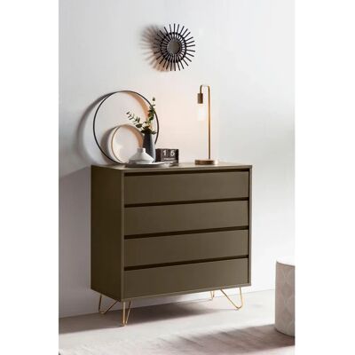 SALESFEVER Modell - Grau-Gold Skandinavisches Sideboard SALESFEVER Modell - Grau-Gold Skandinavisches Sideboard