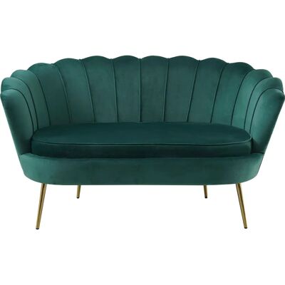 SALESFEVER Clam Samtvelours Sofa - Muscheldesign - Kleinraum SALESFEVER Clam Samtvelours Sofa - Muscheldesign - Kleinraum