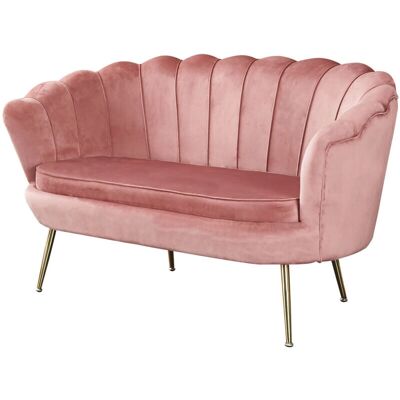 SALESFEVER Clam 2-Sitzer Sofa aus Samtvelours - Muscheldesign SALESFEVER Clam 2-Sitzer Sofa aus Samtvelours - Muscheldesign