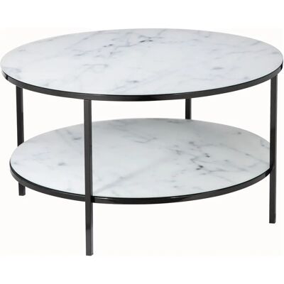 Table basse ronde en verre SALESFEVER - Table basse - Publicité Table basse ronde en verre SALESFEVER - Table basse - Publicité