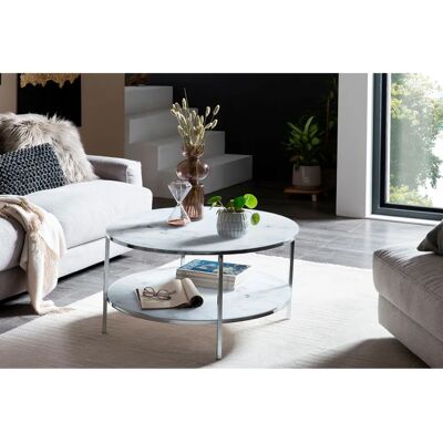 SALESFEVER Runder Glastisch - Couchtisch SALESFEVER Runder Glastisch - Couchtisch