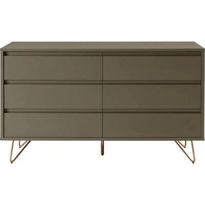 SALESFEVER Grau/Gold Sideboard - Skandinavisches Design SALESFEVER Grau/Gold Sideboard - Skandinavisches Design