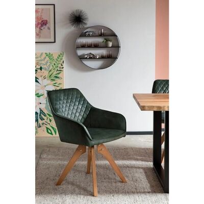 FAUTEUIL SALESFEVER - Vert Foncé avec Structure en Hêtre - Publicité FAUTEUIL SALESFEVER - Vert Foncé avec Structure en Hêtre - Publicité