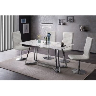 SALESFEVER Rechteckiger Glastisch - Esstisch 160x90cm SALESFEVER Rechteckiger Glastisch - Esstisch 160x90cm