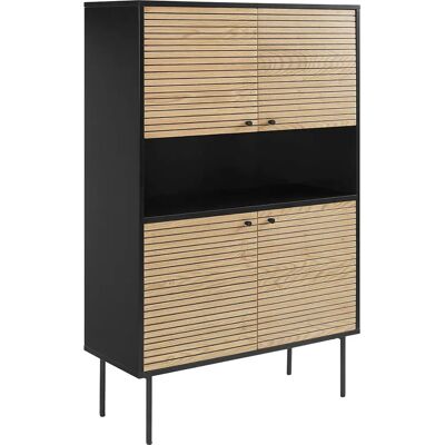 SALESFEVER Highboard - 100x155x40cm Beige Skandinavisches Design SALESFEVER Highboard - 100x155x40cm Beige Skandinavisches Design