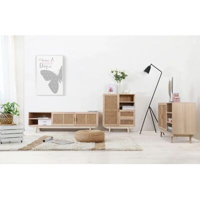 SALESFEVER Sideboard - 70x36cm Rattangeflecht - Sideboard SALESFEVER Sideboard - 70x36cm Rattangeflecht - Sideboard